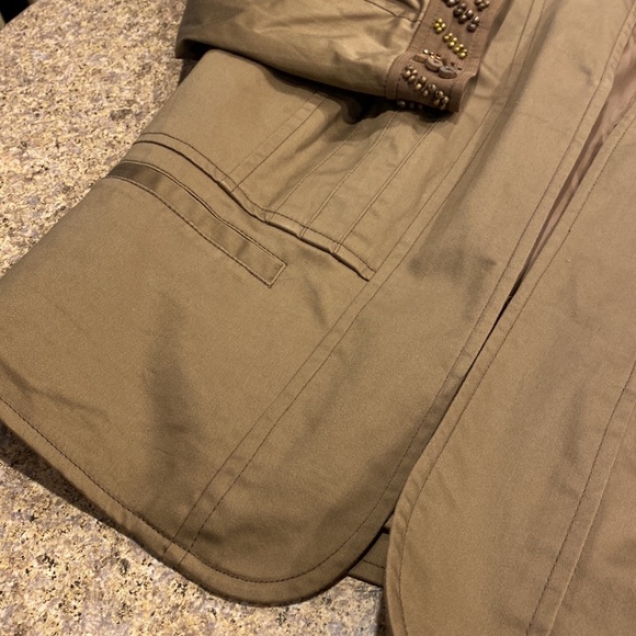 NWT Coldwater Creek Brown Shaped Bead Detailed Jacket Misses 16 - Picture 6 of 17